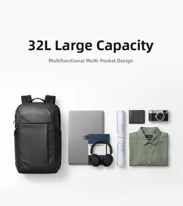 32L large capacity business travel backpack with multi-compartment storage for 15.6 inch laptop