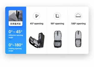 Mochila ejecutiva para portátil con ángulos de apertura de 45, 90 y 180 grados