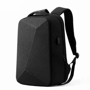 Business Laptop Rucksack Für Herren Diebstahlsicher TSA Schloss USB Ladeanschluss Wasserdicht Geometrische Hartschale Reise