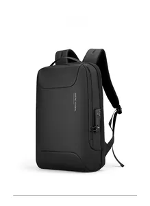 Detail of Mark Ryden business backpack featuring side anti-theft combination lock