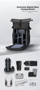 Macro detail of waterproof camera backpack with DIY dividers for DSLR lenses and gear