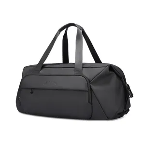 Sac de Voyage Homme Grande Capacité en Tissu Oxford Résistant à l'Eau Sac de Sport Avec Compartiment Séparation Sec Humide