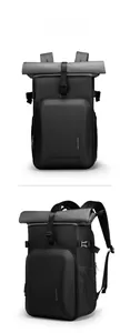 Overall display of the waterproof DSLR camera backpack with roll-top and hard shell