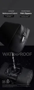 Waterproof travel toiletry bag with premium YKK zipper and durable textured fabric