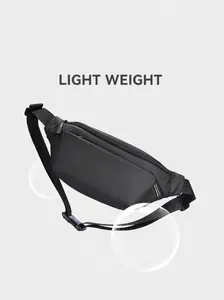 Waterproof black crossbody bag weighing 300g for outdoor sports and daily cycling