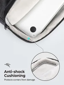 Water-resistant 15.6-inch laptop sleeve with thick fleece lining and shockproof corners