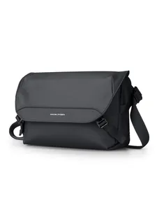Men Messenger Bag Oxford Waterproof Shoulder Bag Multi-Functional Large Capacity Crossbody Bag For Work Travel Daily Casual Man Black