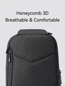 Men's crossbody bag with breathable honeycomb mesh back and RFID anti-theft pocket