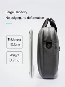 Sacoche ordinateur 15,6 pouces gris foncé avec épaisseur 10cm et poids léger 0,71kg