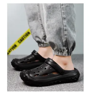 Herren EVA Clogs in Schwarz mit rutschfester Sohle und verstellbarem Fersenriemen