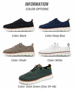 Detail view of breathable knit mesh loafers for men in five available casual colors