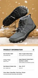 Detail van winter-wandelschoenen met Oxford-stof en antislip rubberen zolen voor buiten