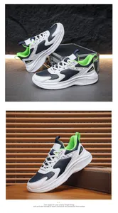Details der bunten Freizeit-Sneaker mit dicker Gummisohle und Obermaterial aus Kunstleder