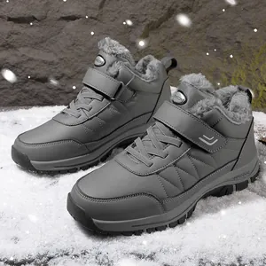 Bottes de neige avec doublure chaude en peluche et semelles antidérapantes pour activités d'hiver
