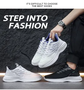 Close-up of lightweight breathable mesh sneakers with non-slip soles and stylish wave patterns