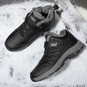 Détails de bottes d'hiver chaudes avec doublure en fausse fourrure et semelles antidérapantes