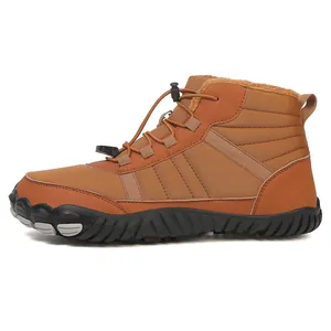 Waterproof winter snow boots for men with warm fur lining and anti-slip rubber soles