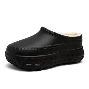 Wasserdichte Plateau-Winterclogs mit warmem Kunstfellfutter und rutschfester EVA-Sohle für Erwachsene