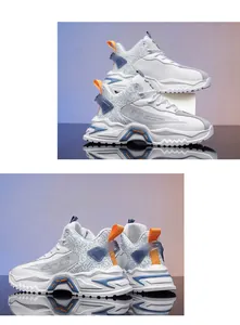Detailansicht der High-Top Chunky Sneaker mit dämpfender Sohle und mehrfarbigen Einsätzen