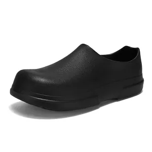 Waterproof non-slip chef shoes in black EVA material for kitchen and hospital work