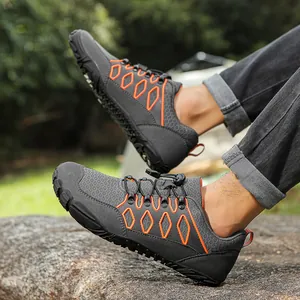 Zapatos de Agua para Hombre al Aire Libre Malla Transpirable Zapatos de Senderismo Secado Rápido Antideslizante Cordones Elásticos Sneakers Casuales