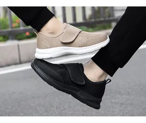 Scarpe da camminata in rete traspirante con chiusura in velcro regolabile ampia