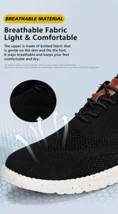 Detail des atmungsaktiven Flyknit-Netzgewebes an einem leichten schwarzen Walkingschuh