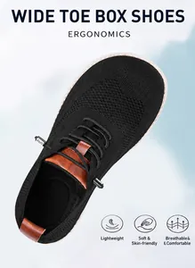 Ergonomisches breites Zehendesign für atmungsaktive Mesh-Slipper mit Funktions-Icons