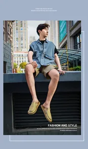 Men's summer casual outfit featuring canvas loafers and stylish street style workwear