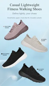 Baskets légères en maille respirante en quatre couleurs pour fitness et course