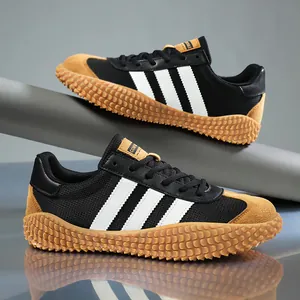 Mesh and suede tug of war sneakers with rubber soles for sports and casual wear
