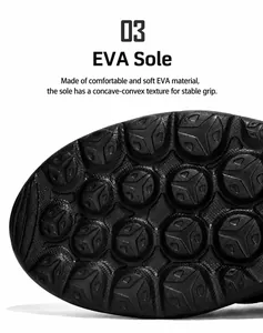 Détail de la semelle en EVA noir avec textures antidérapantes pour chaussures de sport