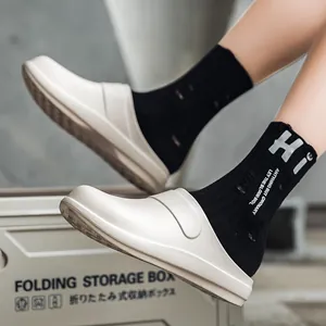 Lightweight off-white chef shoes with non-slip sole made of waterproof EVA material