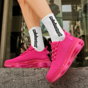Uomo Donna Scarpe da Corsa Traspiranti in Mesh Suola Spessa Ammortizzazione ad Aria Sneakers Sportive Casual Leggere Scarpe da Tennis Moda