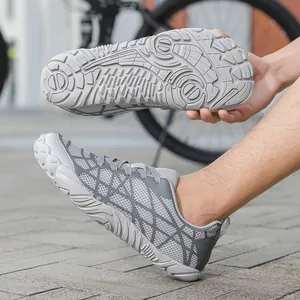 Zomer Ademende Mesh Vrijetijdsschoenen Mannen Vrouwen Fly-knit Sport Sneakers Brede Teenendoos Outdoor Fietsen Wandelschoenen