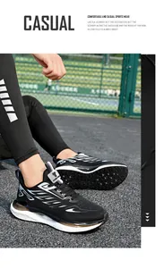 Detailed close-up of lightweight running shoes with shock-absorbing white cushioned soles