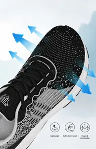 Ergonomisches Wide-Toe-Design bei leichten Strick-Laufschuhen für mehr Komfort