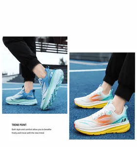Macro detail of breathable mesh upper and cushioned sole on lightweight running shoes