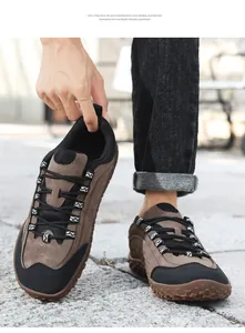 Detail of outdoor hiking shoe featuring lightweight EVA foam sole and breathable mesh