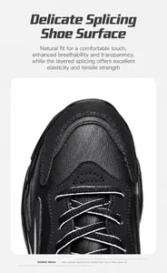 Detailed close-up of premium textured leather upper with precision stitching on sneakers