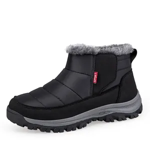 Bottes de neige d'hiver avec doublure en fourrure chaude et semelle antidérapante