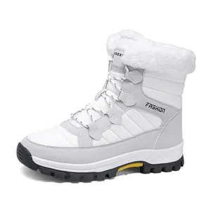 Winter hoge sneeuwlaarzen voor heren en dames met nepbont kraag en antislipzool