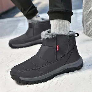 Anthrazitfarbene Winterschuhe mit wasserfestem Obermaterial und warmem Kunstfellfutter