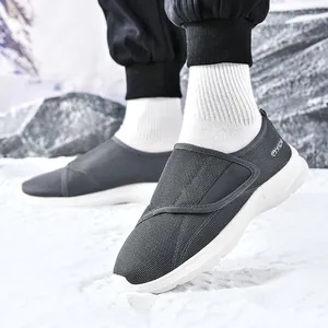 Warme wintersneakers voor senioren met brede pasvorm, klittenband en slipvrije zool