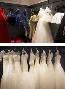 Colección de vestidos de bautizo de encaje a capas y vestidos de novia bordados