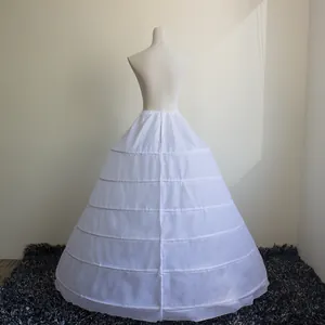 White bridal petticoat with six steel hoops for wedding gowns and princess dresses