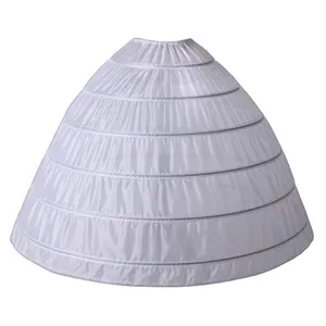 White bridal petticoat with six adjustable steel rings for a full ball gown silhouette