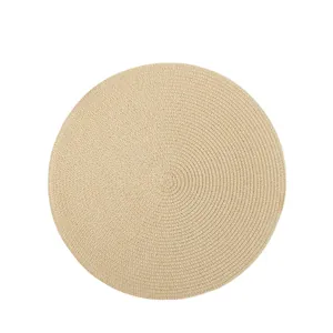 Set de table rond tissé à la main en fibre naturelle pour décoration de table épurée