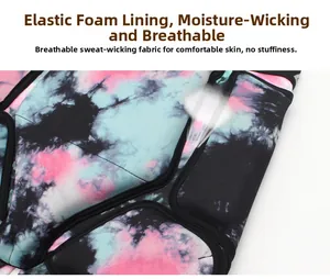 Detail of padded ski shorts featuring breathable fabric and elastic FOAM lining inserts
