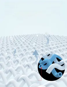 Technical view of O-shaped hollow fibers for warmth and moisture wicking in thermal wear